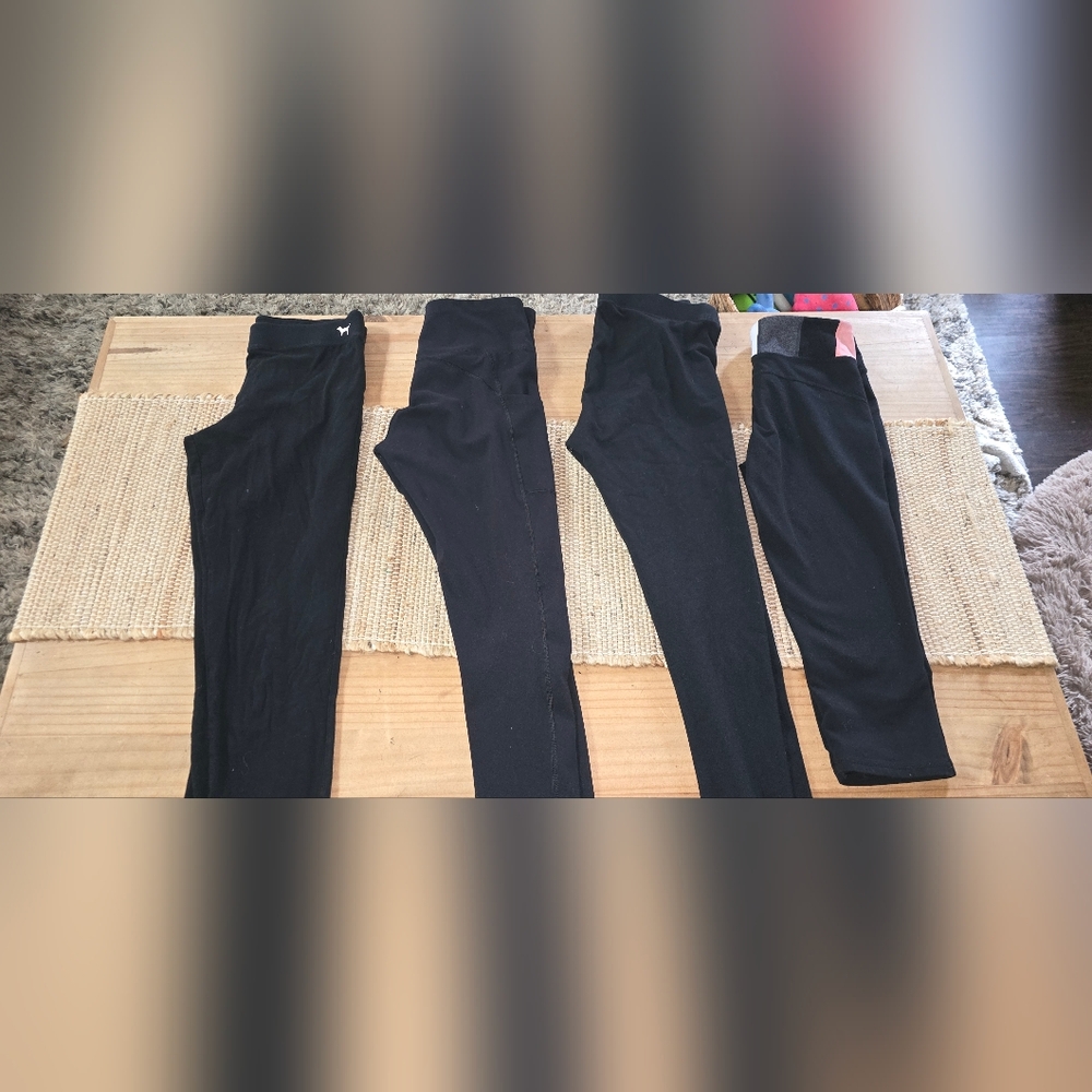 4 pairs Black leggings Bundle Size M